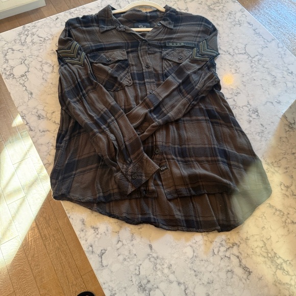 Rails Pepper Olive and Black Military Plaid Shirt - Picture 9 of 9